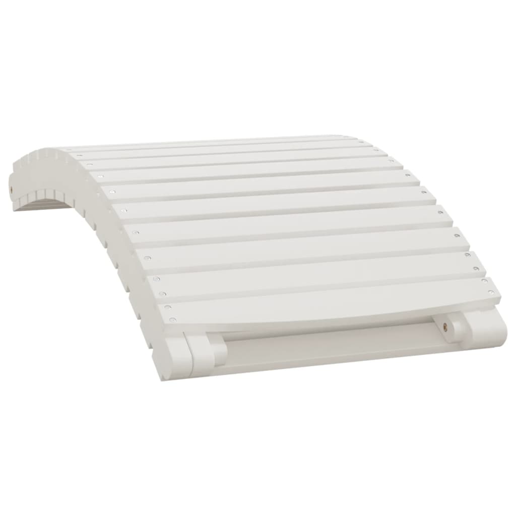 vidaXL Șezlonguri, 2 buc, alb, 184x55x64 cm, lemn masiv de acacia