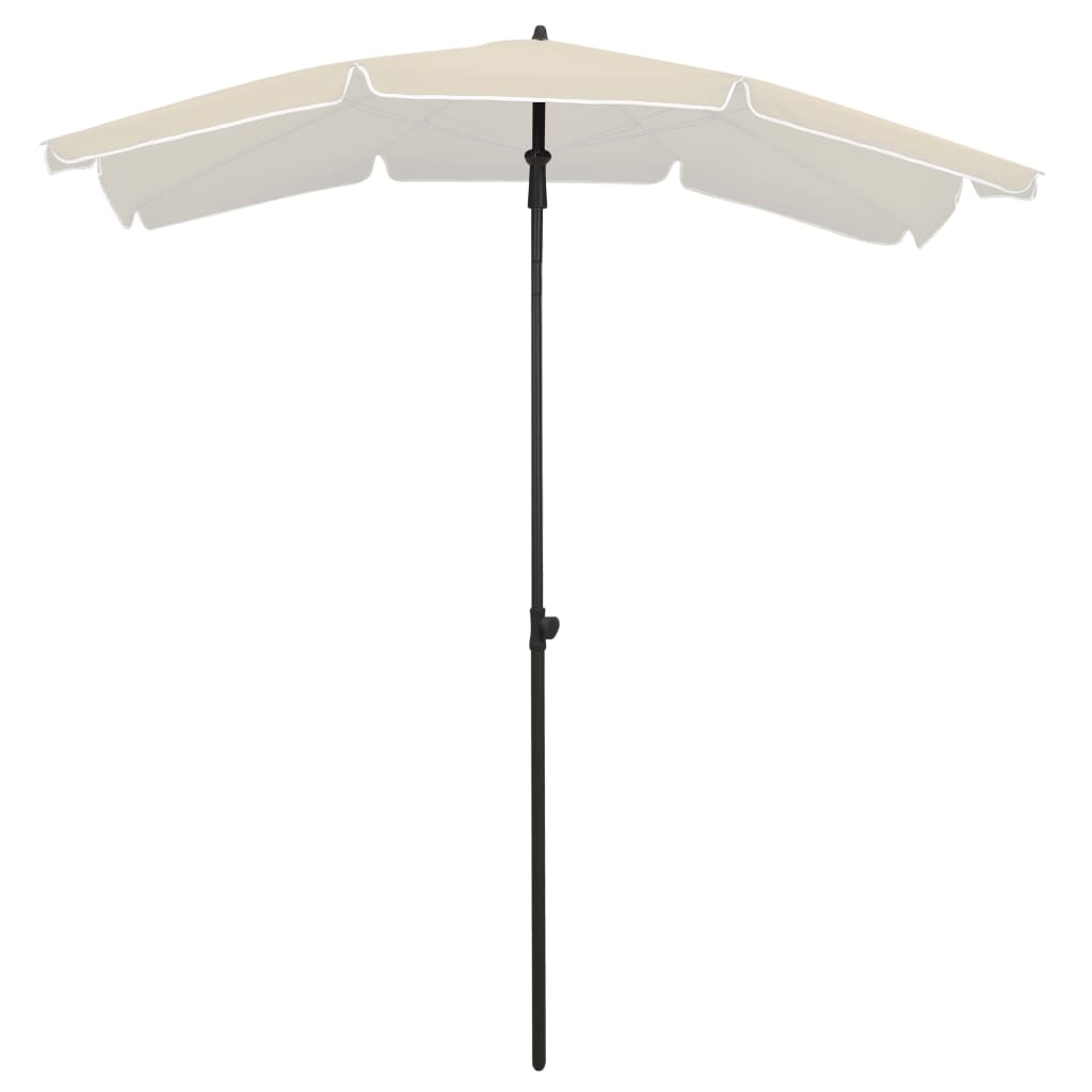 vidaXL Umbrelă de grădină cu stâlp, nisipiu, 200x130 cm vidaXL Umbrelă de grădină cu stâlp, nisipiu, 200x130 cm