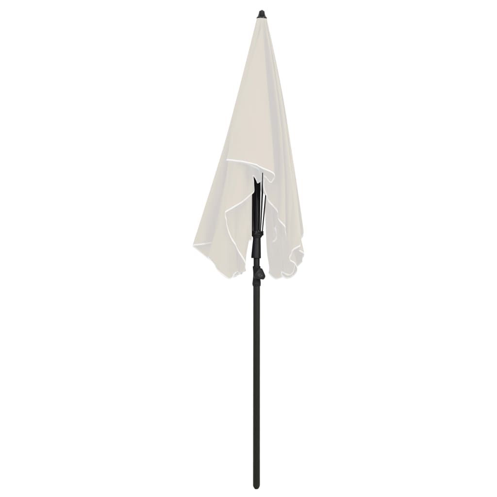vidaXL Umbrelă de grădină cu stâlp, nisipiu, 200x130 cm vidaXL Umbrelă de grădină cu stâlp, nisipiu, 200x130 cm