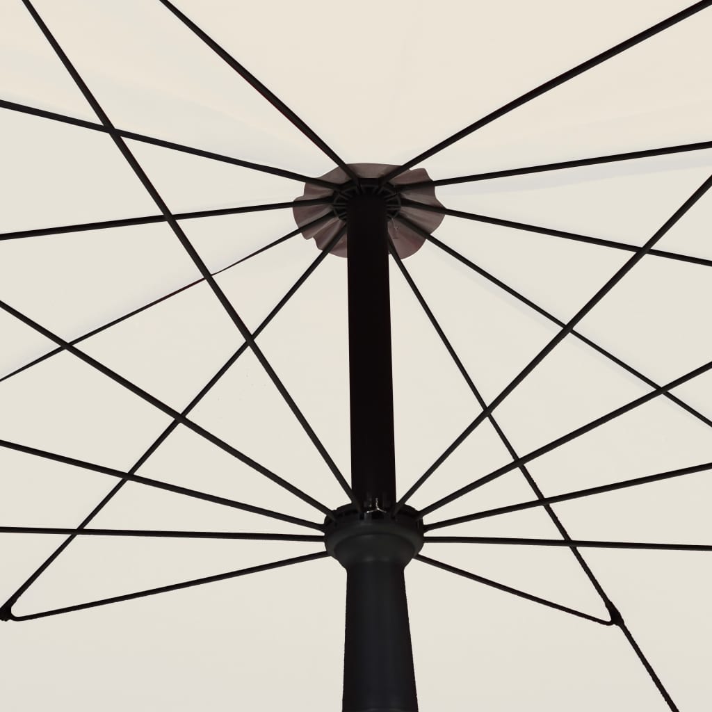 vidaXL Umbrelă de grădină cu stâlp, nisipiu, 200x130 cm vidaXL Umbrelă de grădină cu stâlp, nisipiu, 200x130 cm