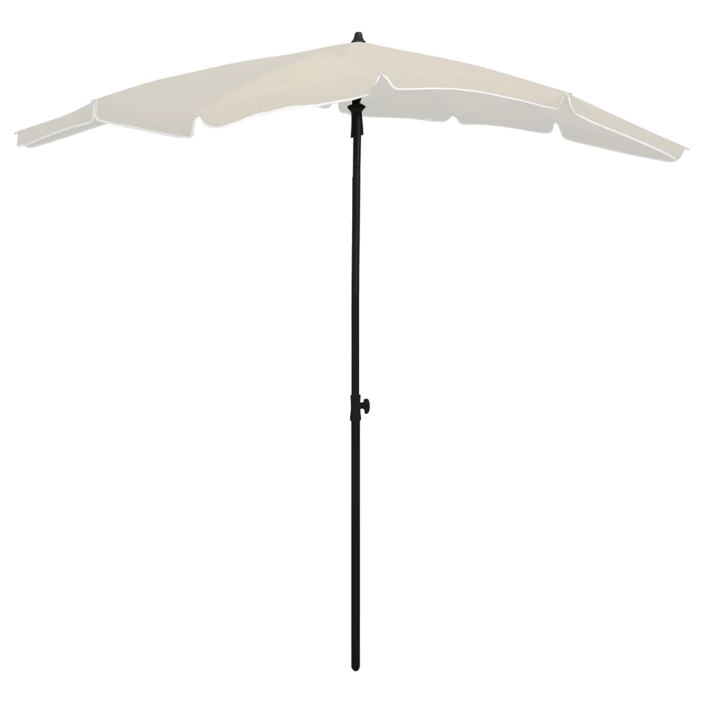 vidaXL Umbrelă de grădină cu stâlp, nisipiu, 200x130 cm vidaXL Umbrelă de grădină cu stâlp, nisipiu, 200x130 cm
