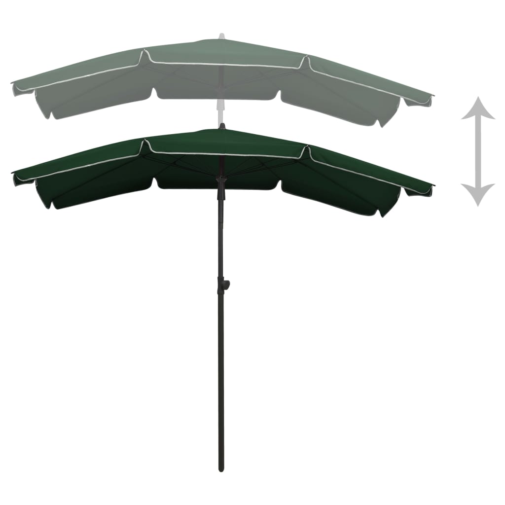vidaXL Umbrelă de grădină cu stâlp, verde, 200x130 cm vidaXL Umbrelă de grădină cu stâlp, verde, 200x130 cm