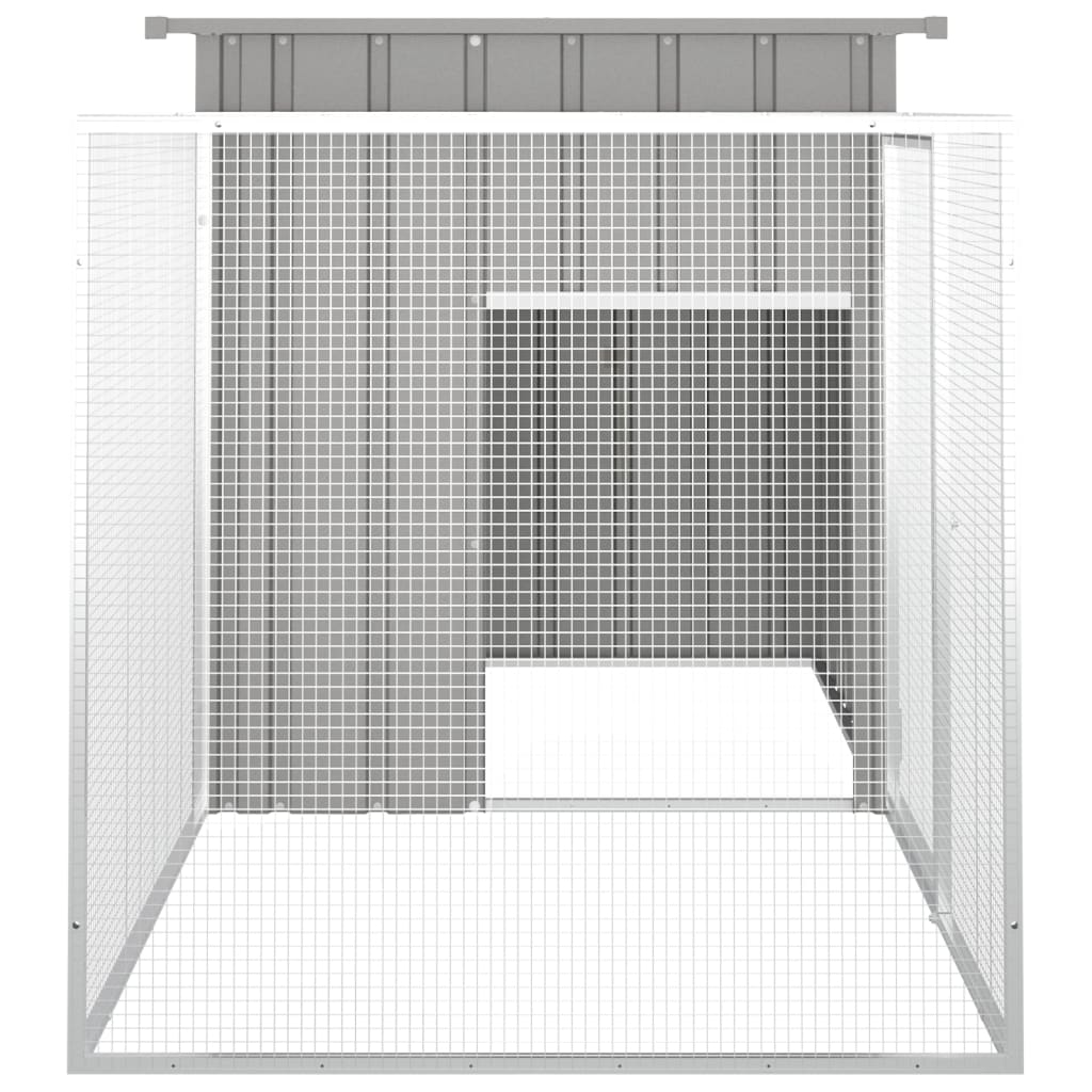 vidaXL Coteț pentru iepuri, gri, 200x91x100 cm, oțel galvanizat vidaXL Coteț pentru iepuri, gri, 200x91x100 cm, oțel galvanizat
