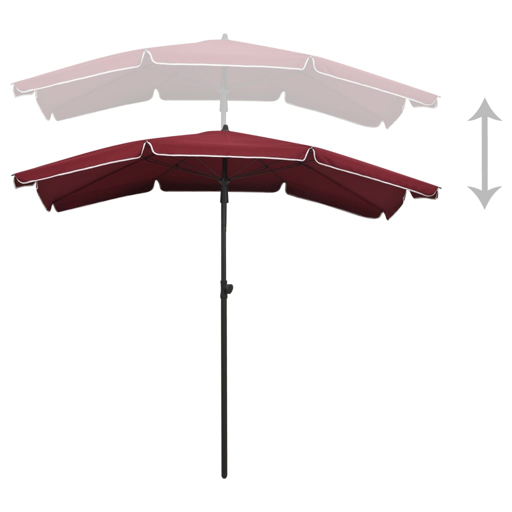 vidaXL Umbrelă de grădină cu stâlp, roșu bordo, 200x130 cm vidaXL Umbrelă de grădină cu stâlp, roșu bordo, 200x130 cm