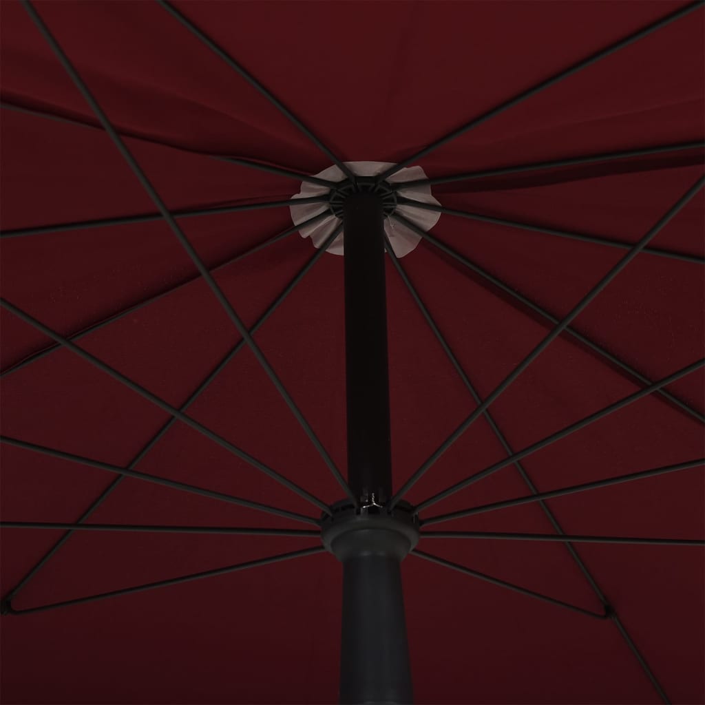 vidaXL Umbrelă de grădină cu stâlp, roșu bordo, 200x130 cm vidaXL Umbrelă de grădină cu stâlp, roșu bordo, 200x130 cm