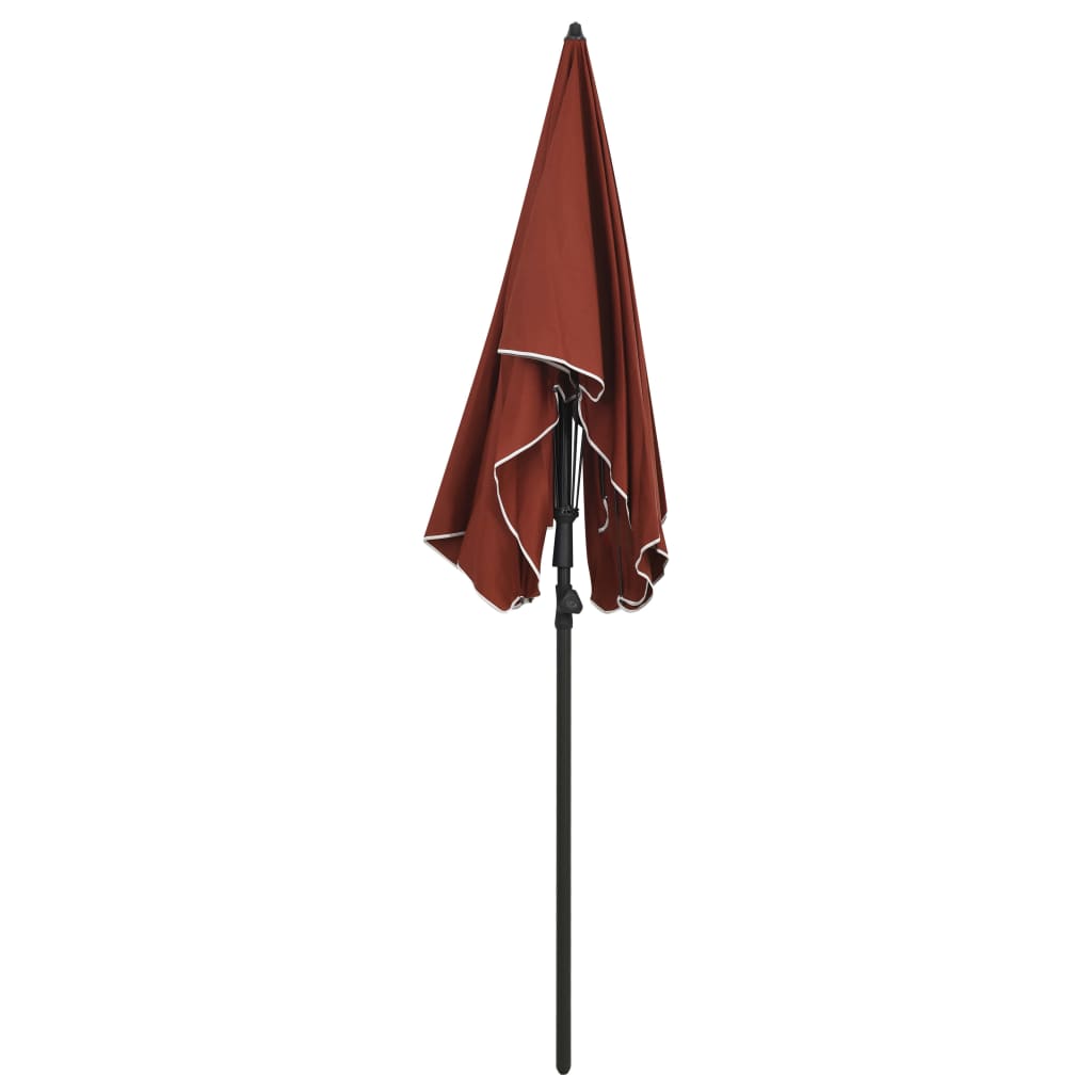 vidaXL Umbrelă de grădină cu stâlp, cărămiziu, 200x130 cm vidaXL Umbrelă de grădină cu stâlp, cărămiziu, 200x130 cm