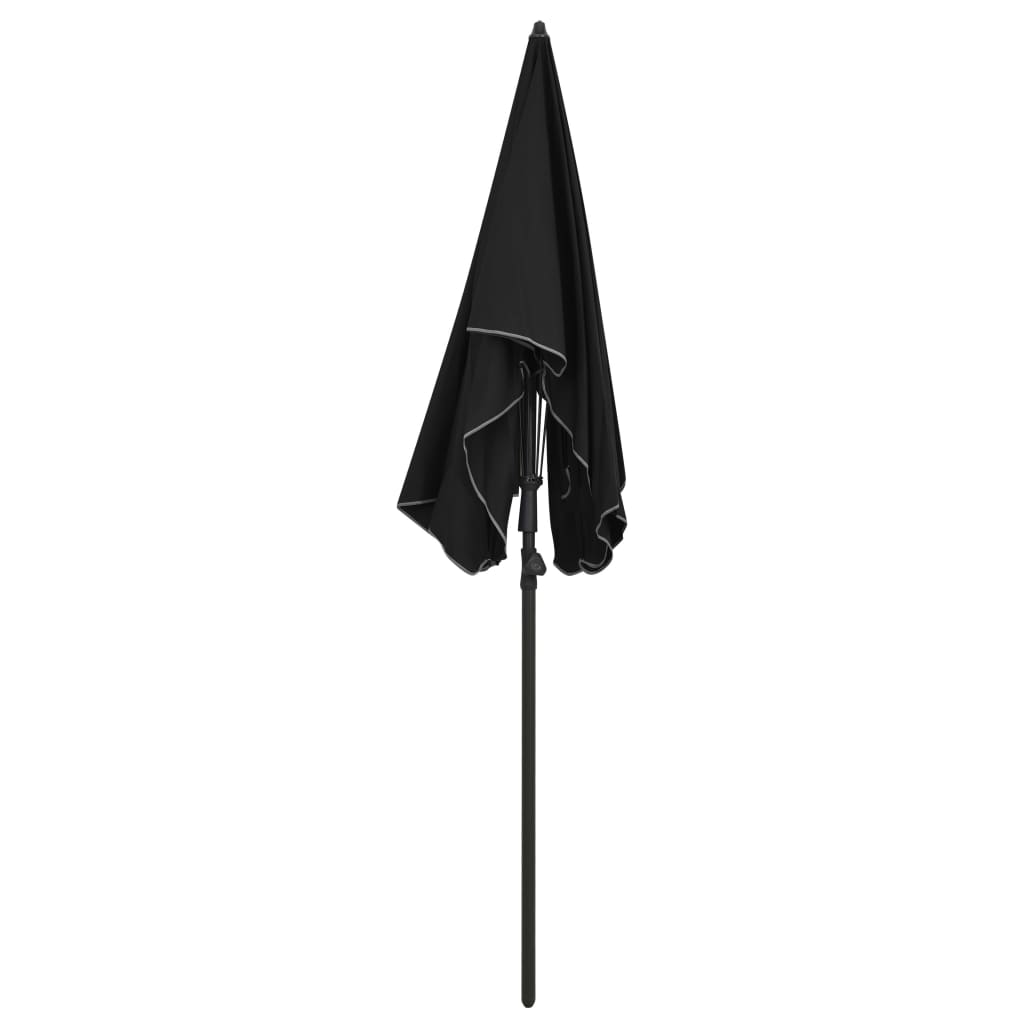 vidaXL Umbrelă de grădină cu stâlp, negru, 200x130 cm vidaXL Umbrelă de grădină cu stâlp, negru, 200x130 cm
