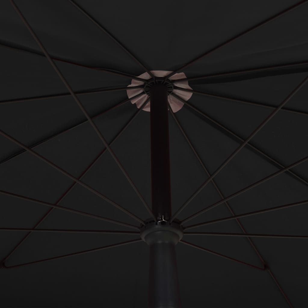 vidaXL Umbrelă de grădină cu stâlp, negru, 200x130 cm vidaXL Umbrelă de grădină cu stâlp, negru, 200x130 cm