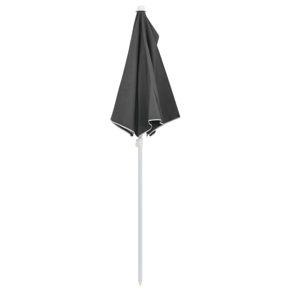 vidaXL Umbrelă de grădină cu stâlp, antracit, 180x90 cm, semirotundă vidaXL Umbrelă de grădină cu stâlp, antracit, 180x90 cm, semirotundă