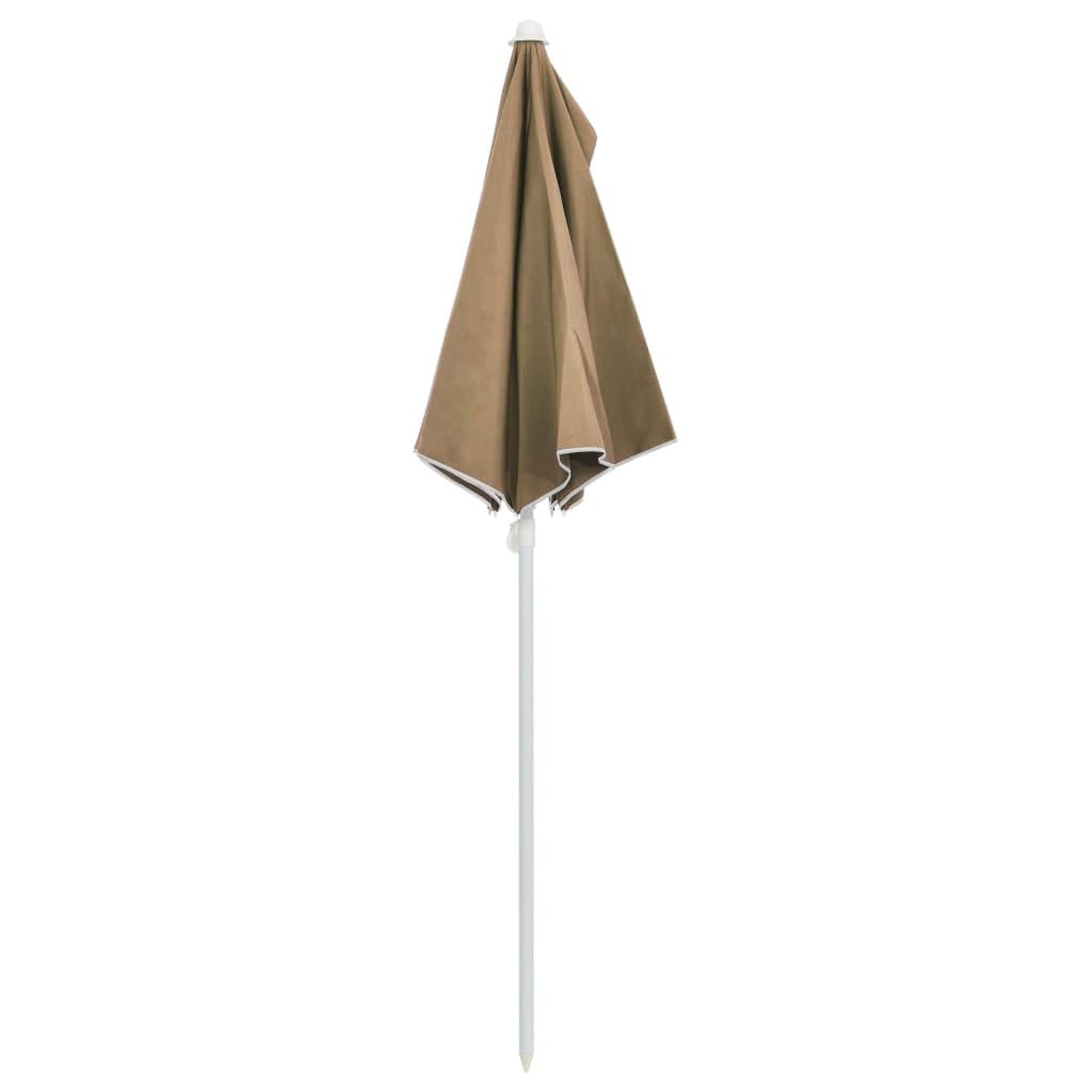 vidaXL Umbrelă de grădină cu stâlp, gri taupe, 180x90 cm, semirotundă vidaXL Umbrelă de grădină cu stâlp, gri taupe, 180x90 cm, semirotundă