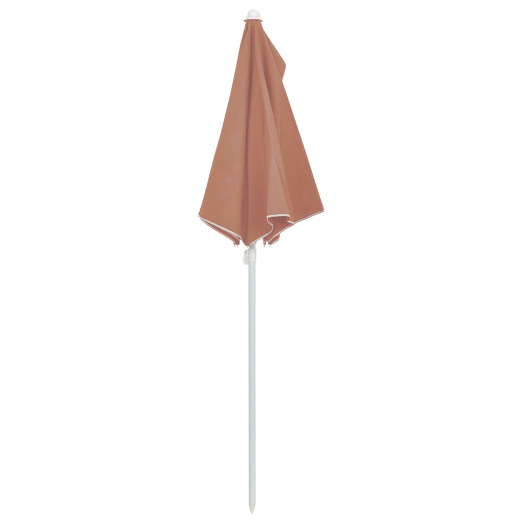 vidaXL Umbrelă de grădină cu stâlp, cărămiziu, 180x90 cm, semirotundă