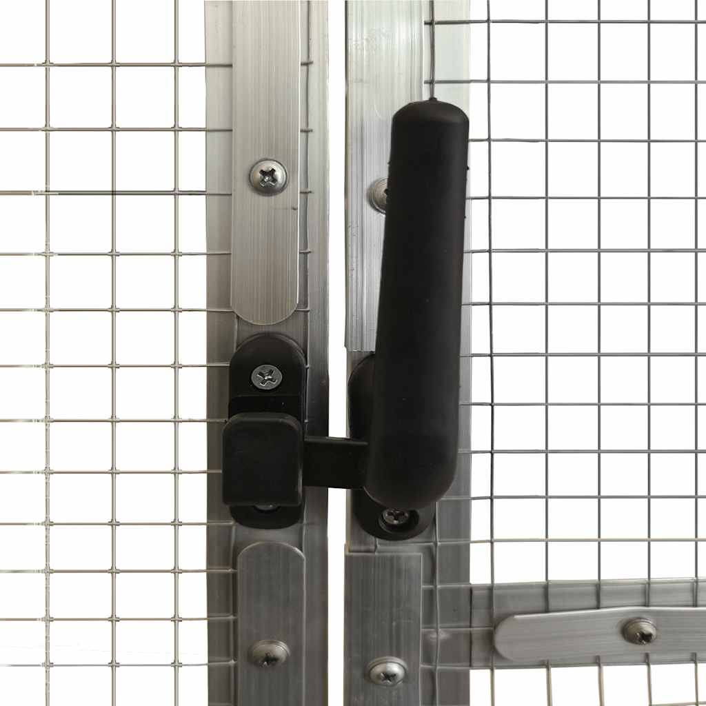 vidaXL Volieră de păsări, argintiu, 1,79x2x1,85 m, aluminiu