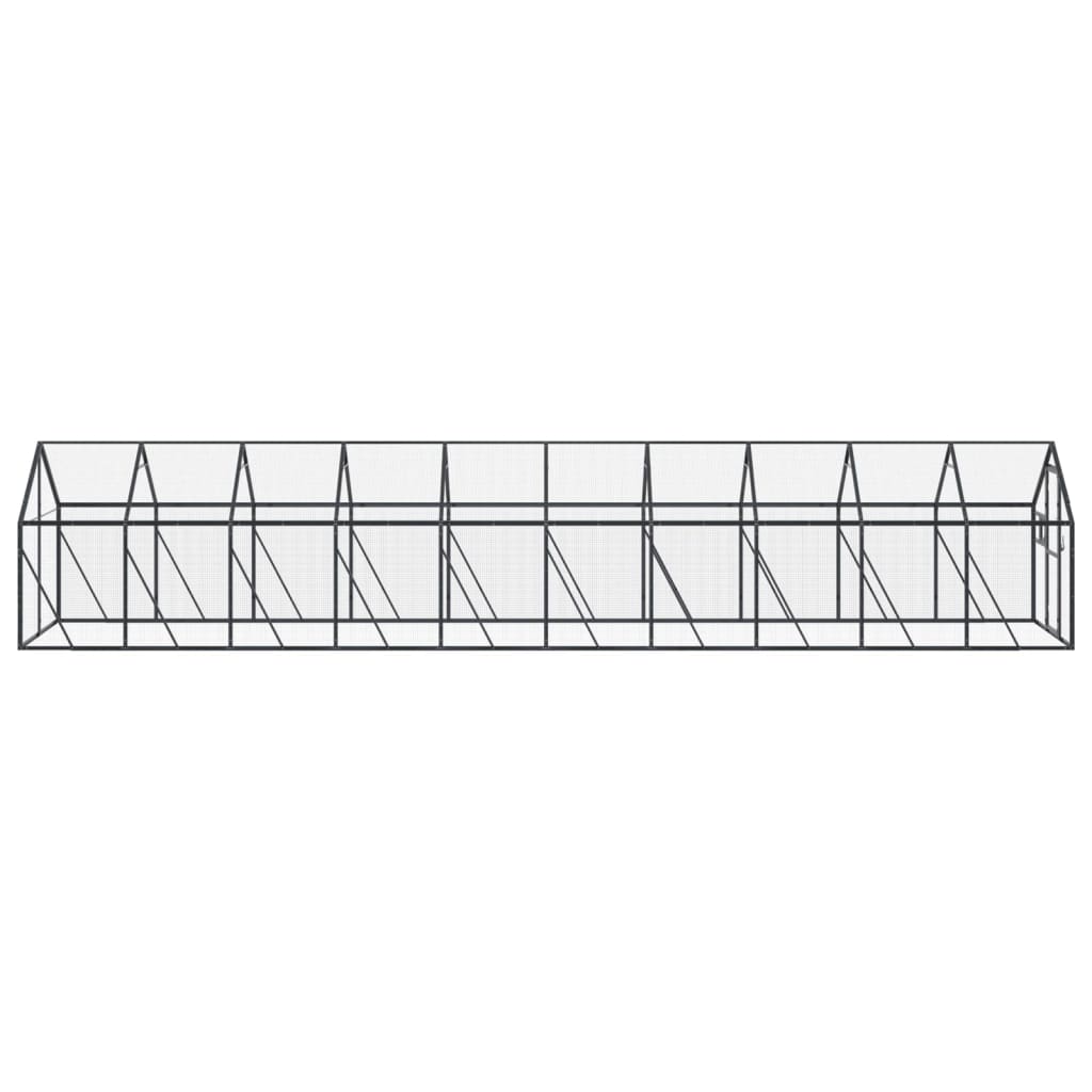 vidaXL Volieră de păsări, antracit, 1,79x10x1,85 m, aluminiu