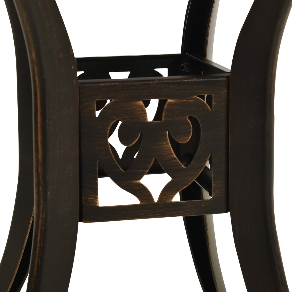 vidaXL Masă pentru grădină, bronz, 78x78x72 cm, aluminiu turnat vidaXL Masă pentru grădină, bronz, 78x78x72 cm, aluminiu turnat