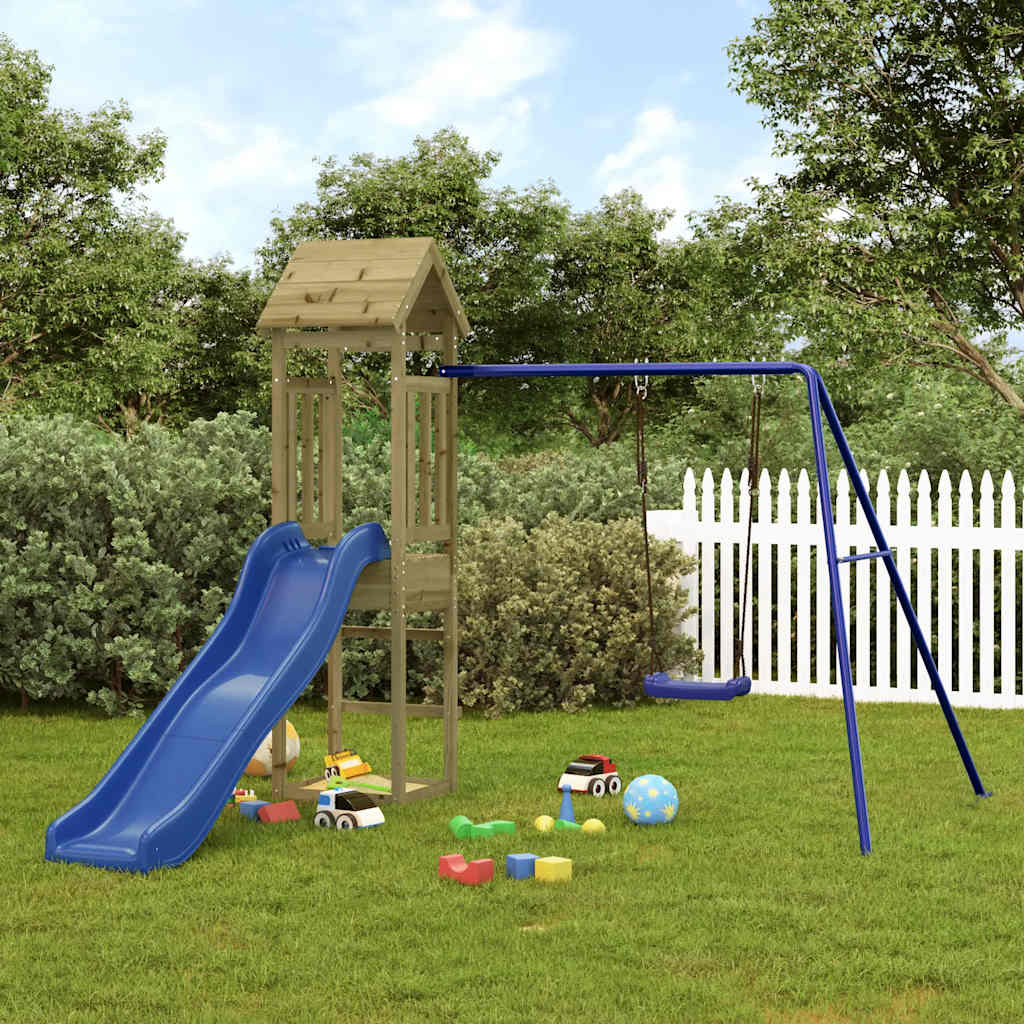 vidaXL Set de joacă pentru exterior, lemn de pin impregnat vidaXL Set de joacă pentru exterior, lemn de pin impregnat