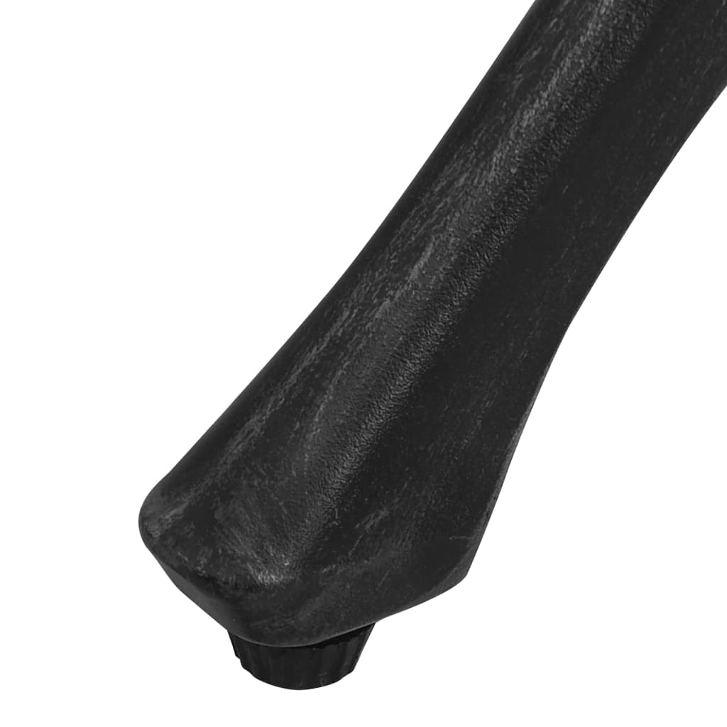 vidaXL Masă de grădină, negru, 78x78x72 cm, aluminiu turnat