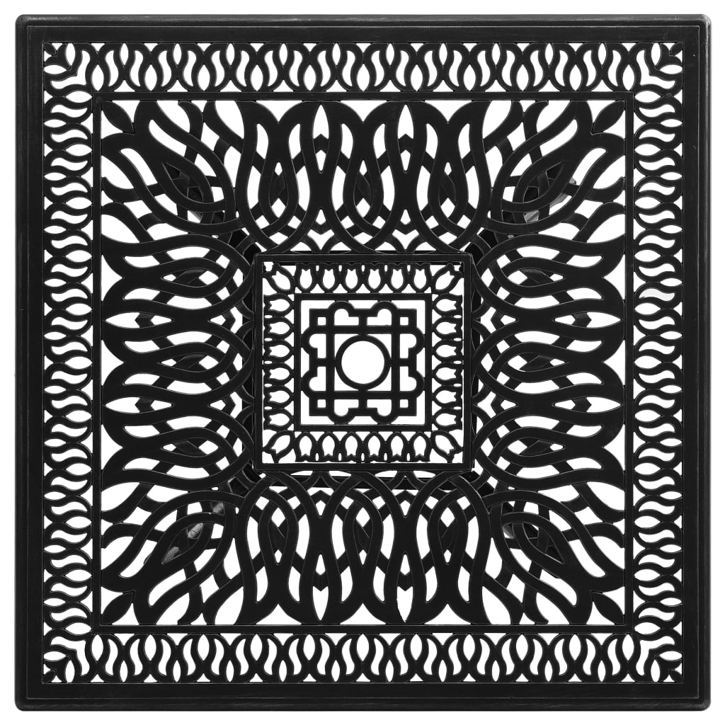 vidaXL Masă de grădină, negru, 90x90x73 cm, aluminiu turnat vidaXL Masă de grădină, negru, 90x90x73 cm, aluminiu turnat