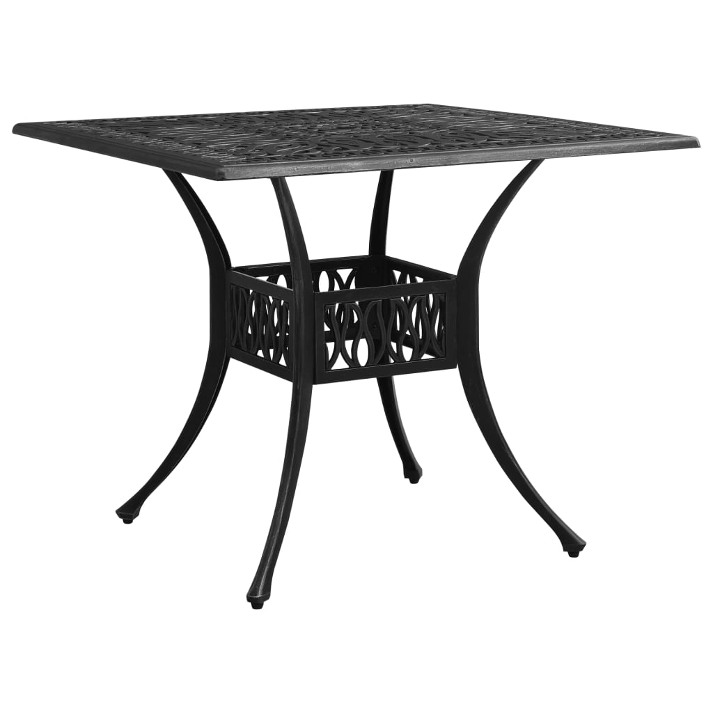 vidaXL Masă de grădină, negru, 90x90x73 cm, aluminiu turnat vidaXL Masă de grădină, negru, 90x90x73 cm, aluminiu turnat