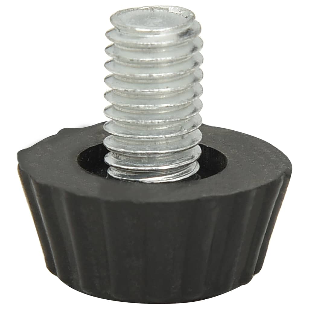vidaXL Picioare de mobilier reglabile M8, 18 buc., negru