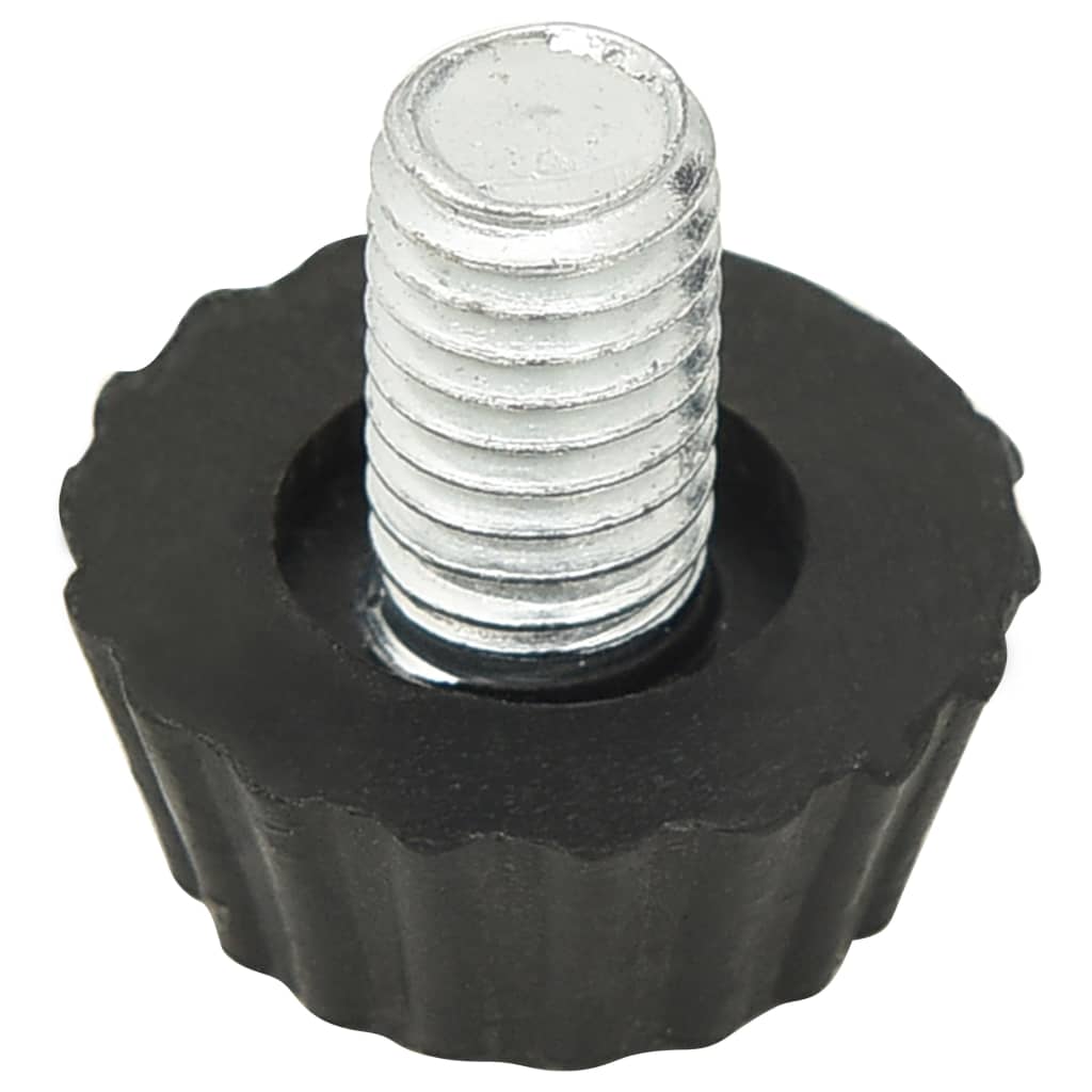 vidaXL Picioare de mobilier reglabile M8, 18 buc., negru