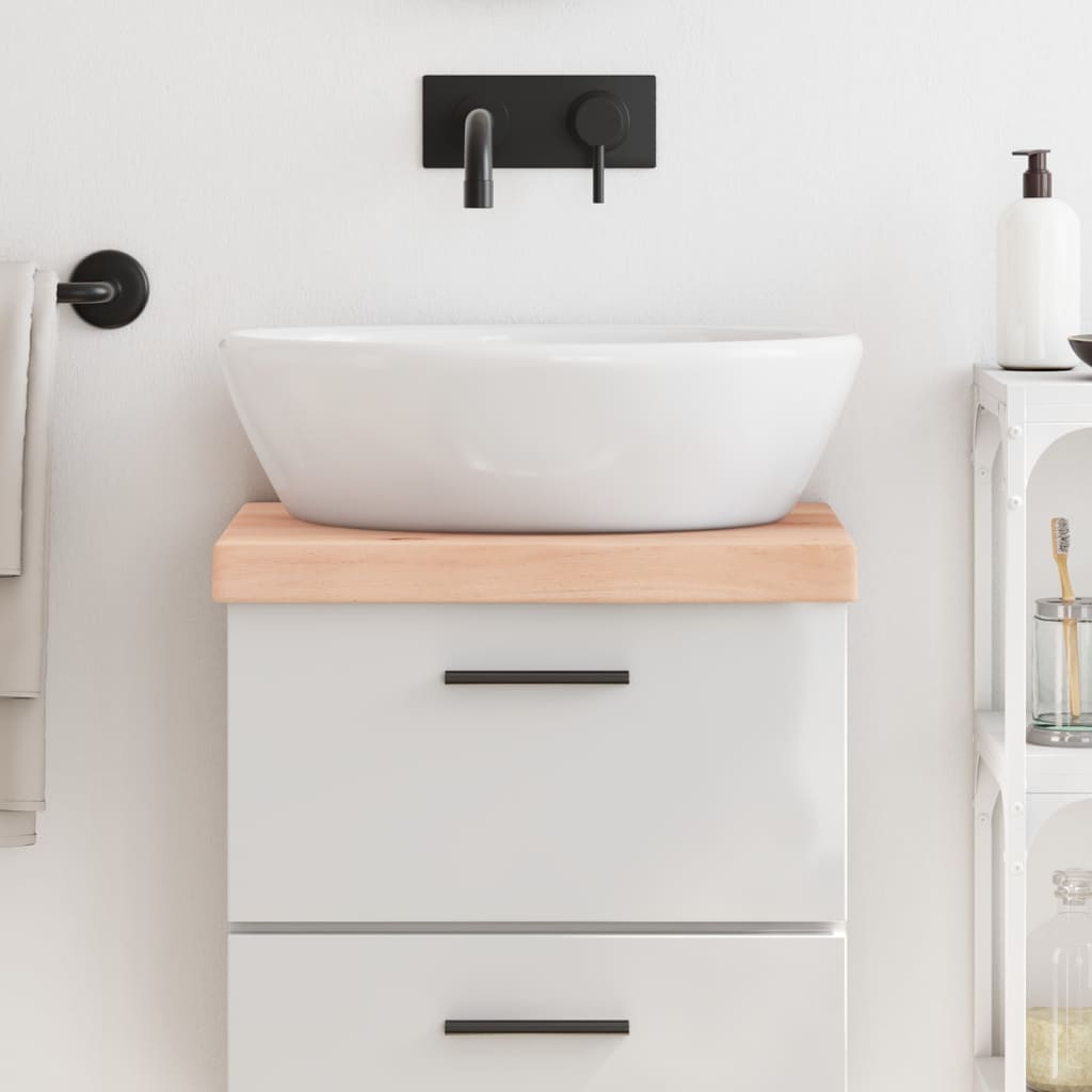 vidaXL Blat de baie, 40x40x(2-6) cm, lemn masiv netratat vidaXL Blat de baie, 40x40x(2-6) cm, lemn masiv netratat