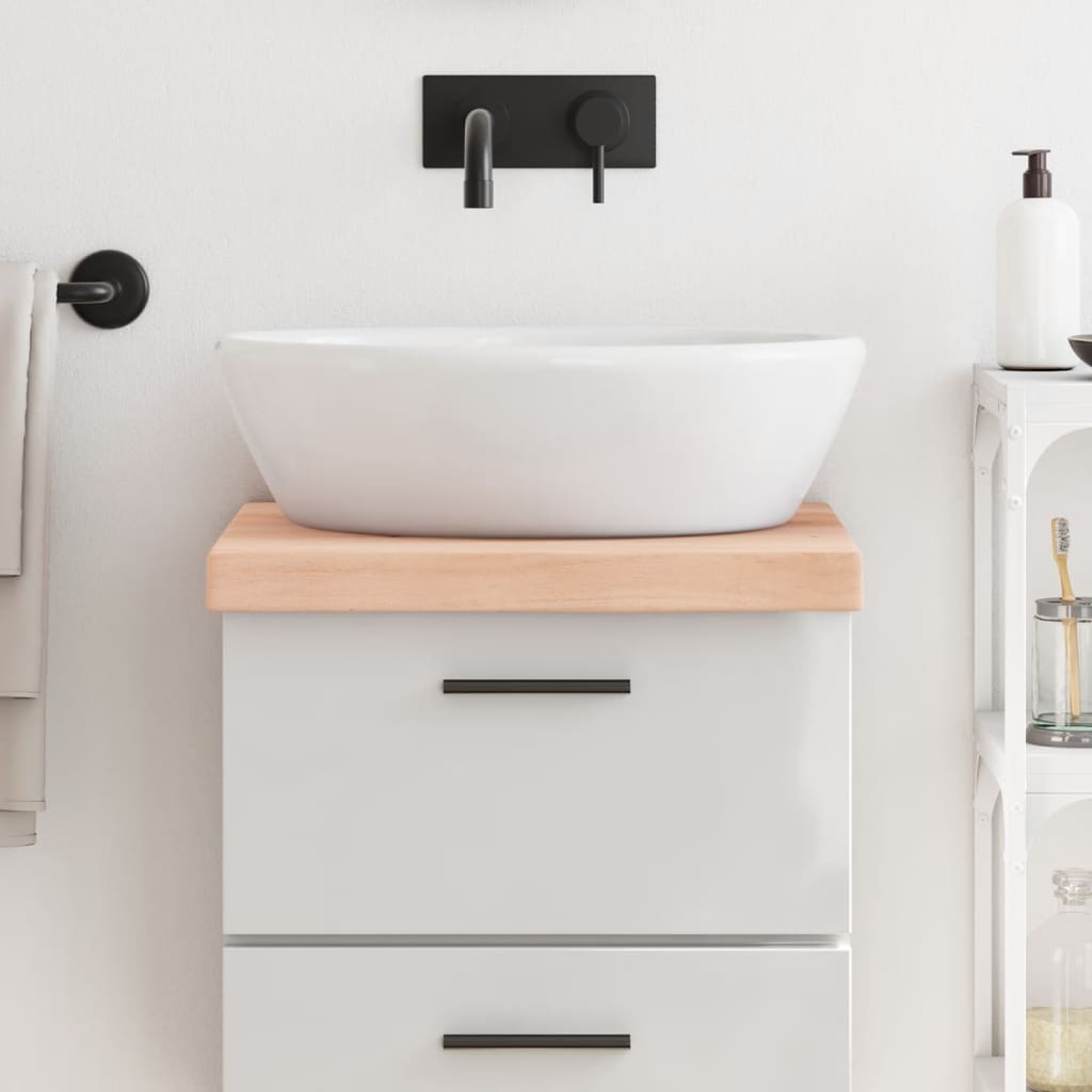 vidaXL Blat de baie, 40x50x(2-6) cm, lemn masiv netratat vidaXL Blat de baie, 40x50x(2-6) cm, lemn masiv netratat