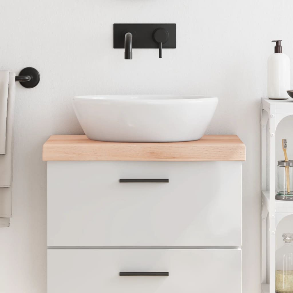 vidaXL Blat de baie, 60x40x(2-6) cm, lemn masiv netratat vidaXL Blat de baie, 60x40x(2-6) cm, lemn masiv netratat