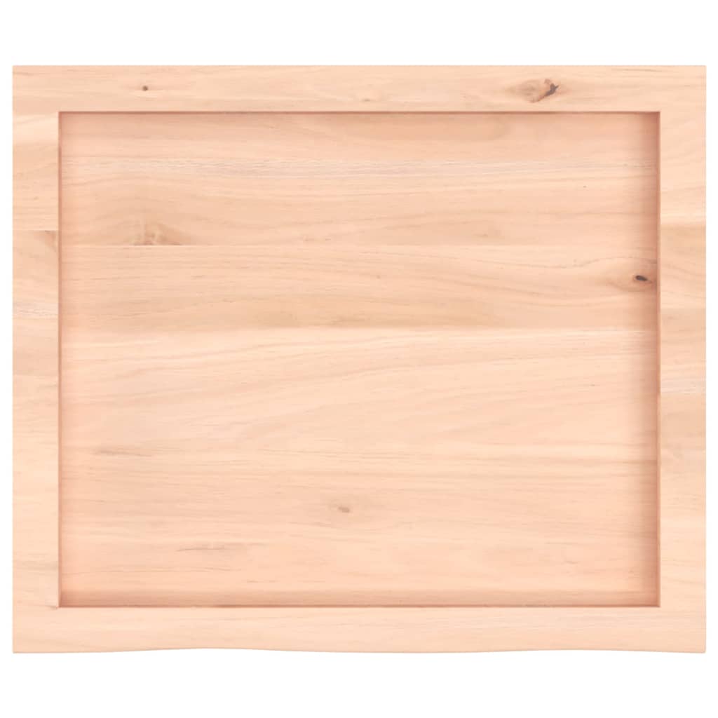vidaXL Blat de baie, 60x50x(2-6) cm, lemn masiv netratat