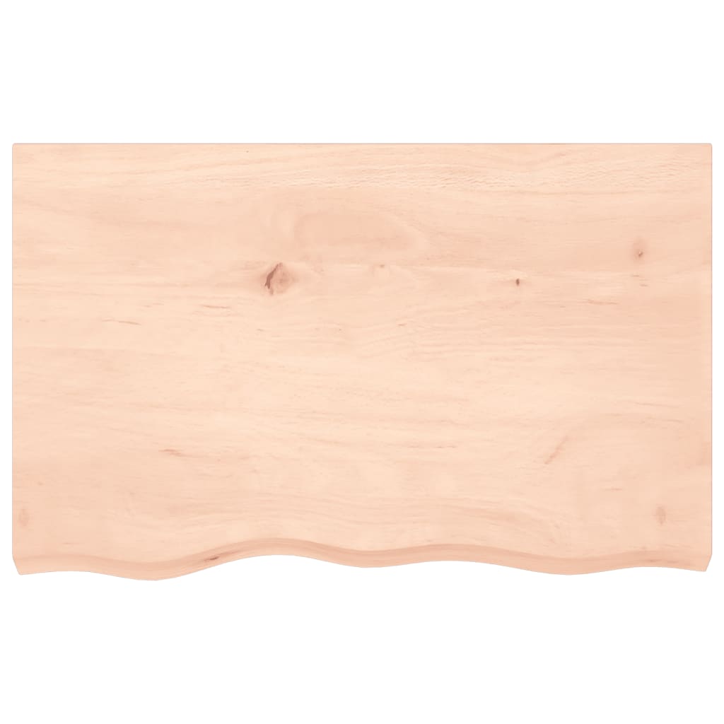 vidaXL Blat de baie, 80x50x2 cm, lemn masiv netratat