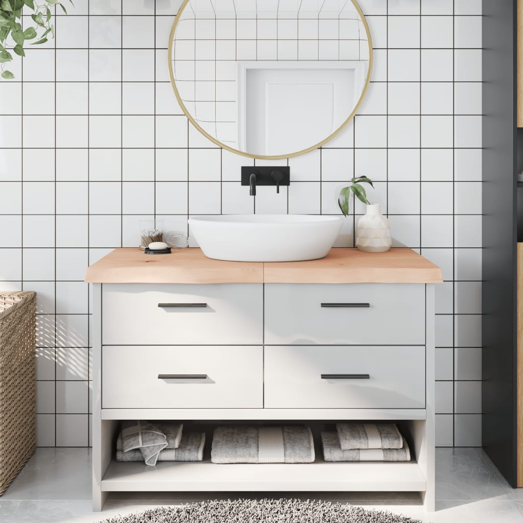 vidaXL Blat de baie, 120x60x(2-6) cm, lemn masiv netratat vidaXL Blat de baie, 120x60x(2-6) cm, lemn masiv netratat