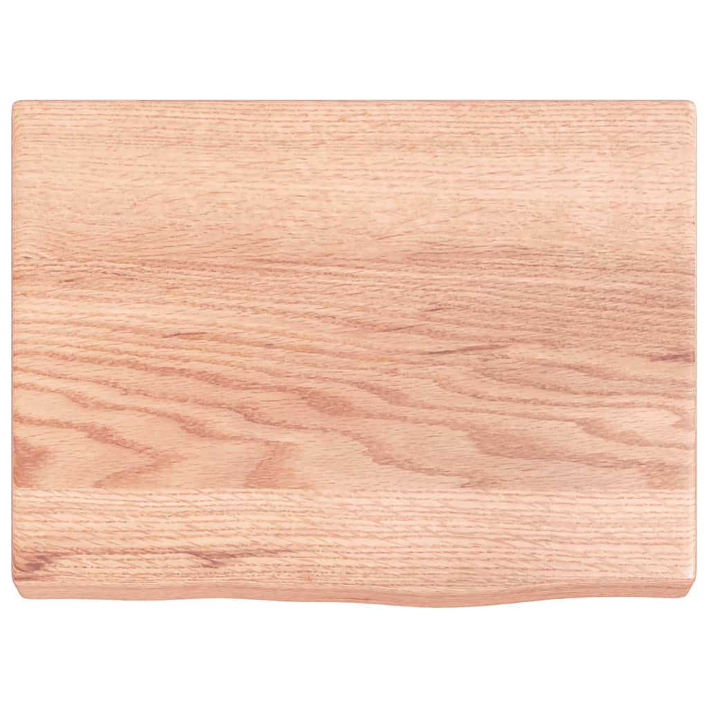 vidaXL Blat de baie, maro deschis, 40x30x(2-4) cm, lemn masiv tratat vidaXL Blat de baie, maro deschis, 40x30x(2-4) cm, lemn masiv tratat