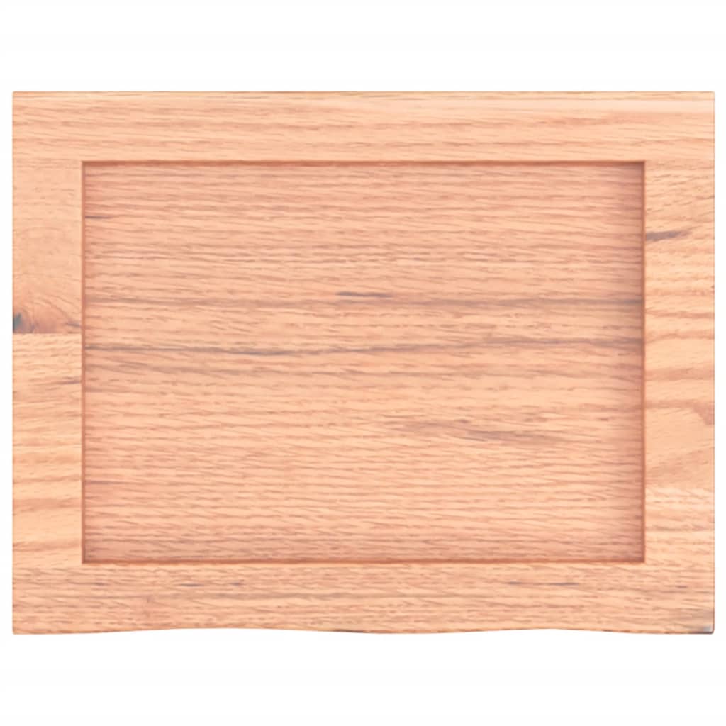 vidaXL Blat de baie, maro deschis, 40x30x(2-4) cm, lemn masiv tratat vidaXL Blat de baie, maro deschis, 40x30x(2-4) cm, lemn masiv tratat