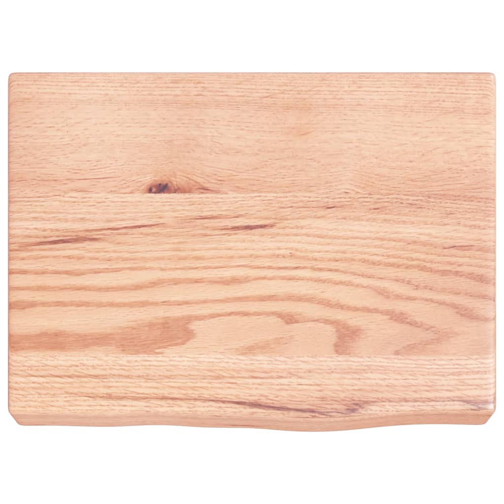 vidaXL Blat de baie, maro deschis, 40x30x(2-6) cm, lemn masiv tratat vidaXL Blat de baie, maro deschis, 40x30x(2-6) cm, lemn masiv tratat