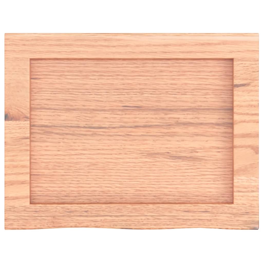 vidaXL Blat de baie, maro deschis, 40x30x(2-6) cm, lemn masiv tratat vidaXL Blat de baie, maro deschis, 40x30x(2-6) cm, lemn masiv tratat