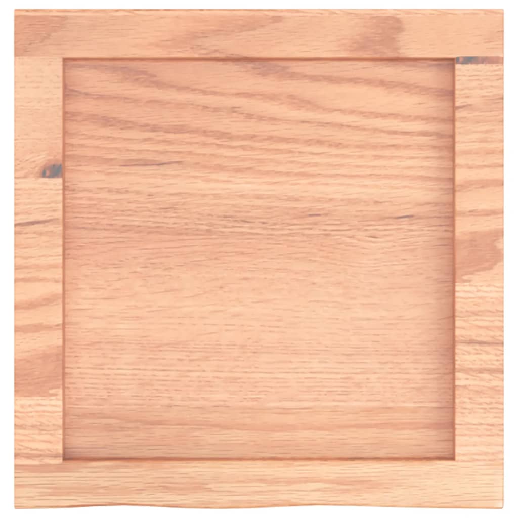 vidaXL Blat de baie, maro deschis, 40x40x(2-6) cm, lemn masiv tratat vidaXL Blat de baie, maro deschis, 40x40x(2-6) cm, lemn masiv tratat