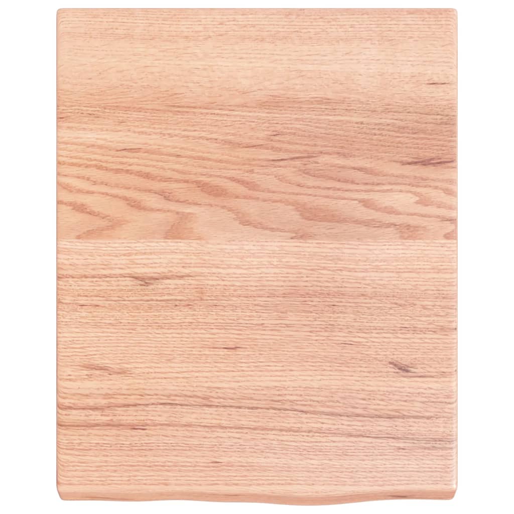 vidaXL Blat de baie, maro deschis, 40x50x(2-4) cm, lemn masiv tratat