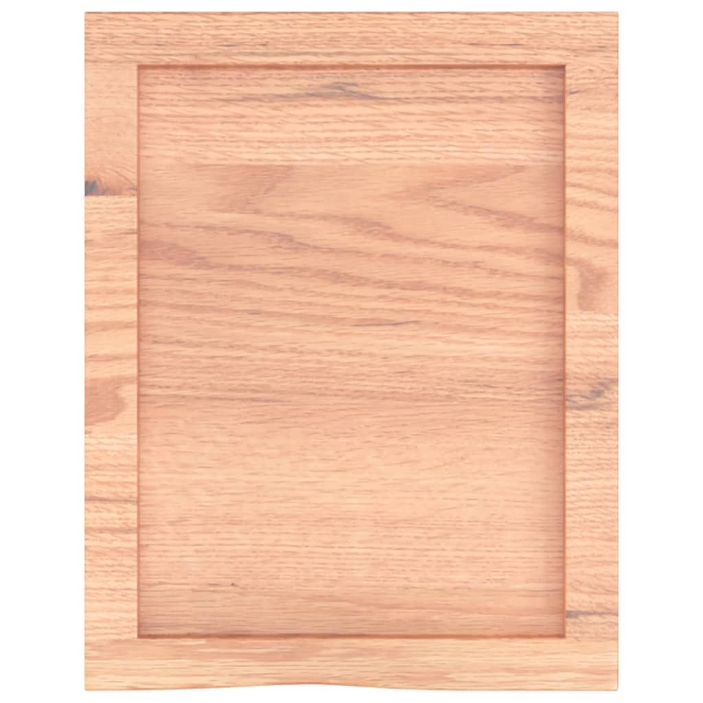 vidaXL Blat de baie, maro deschis, 40x50x(2-4) cm, lemn masiv tratat
