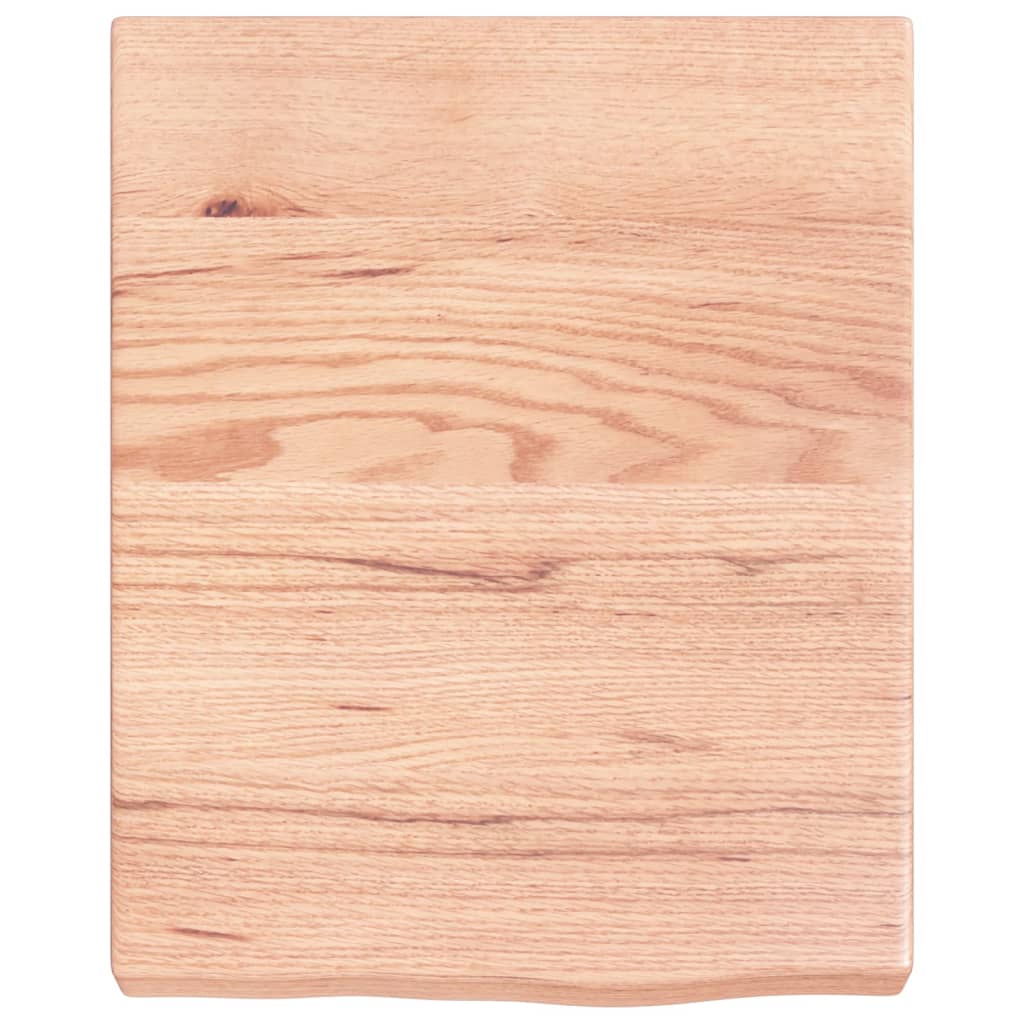 vidaXL Blat de baie, maro deschis, 40x50x(2-6) cm, lemn masiv tratat vidaXL Blat de baie, maro deschis, 40x50x(2-6) cm, lemn masiv tratat