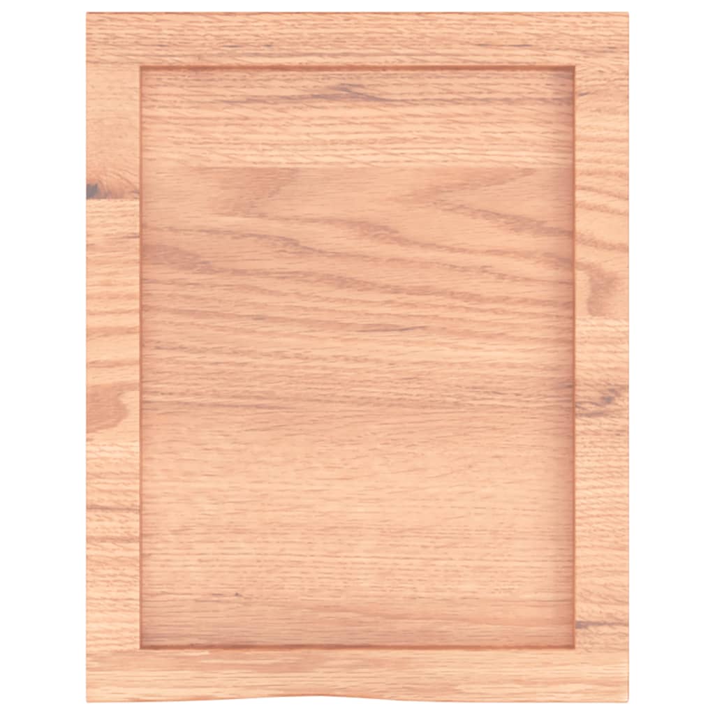 vidaXL Blat de baie, maro deschis, 40x50x(2-6) cm, lemn masiv tratat vidaXL Blat de baie, maro deschis, 40x50x(2-6) cm, lemn masiv tratat