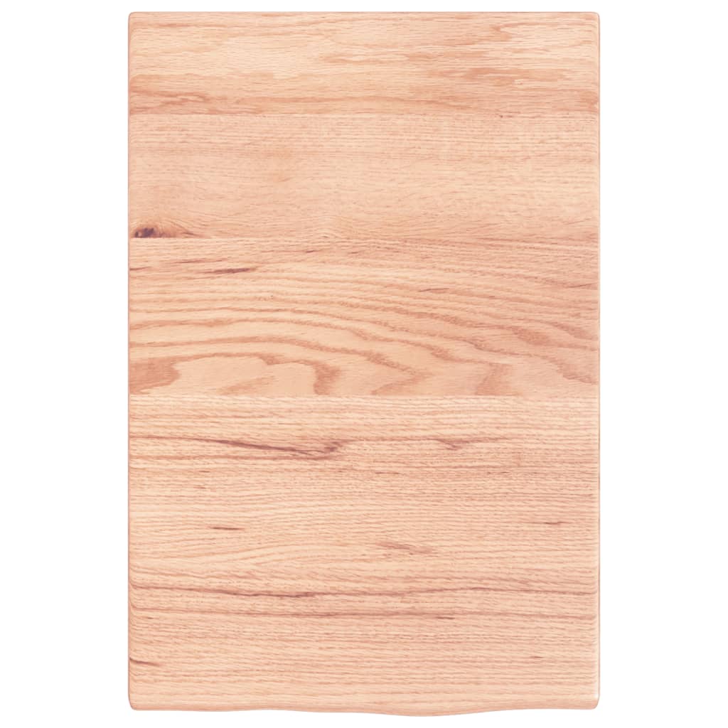 vidaXL Blat de baie, maro deschis, 40x60x2 cm, lemn masiv tratat vidaXL Blat de baie, maro deschis, 40x60x2 cm, lemn masiv tratat