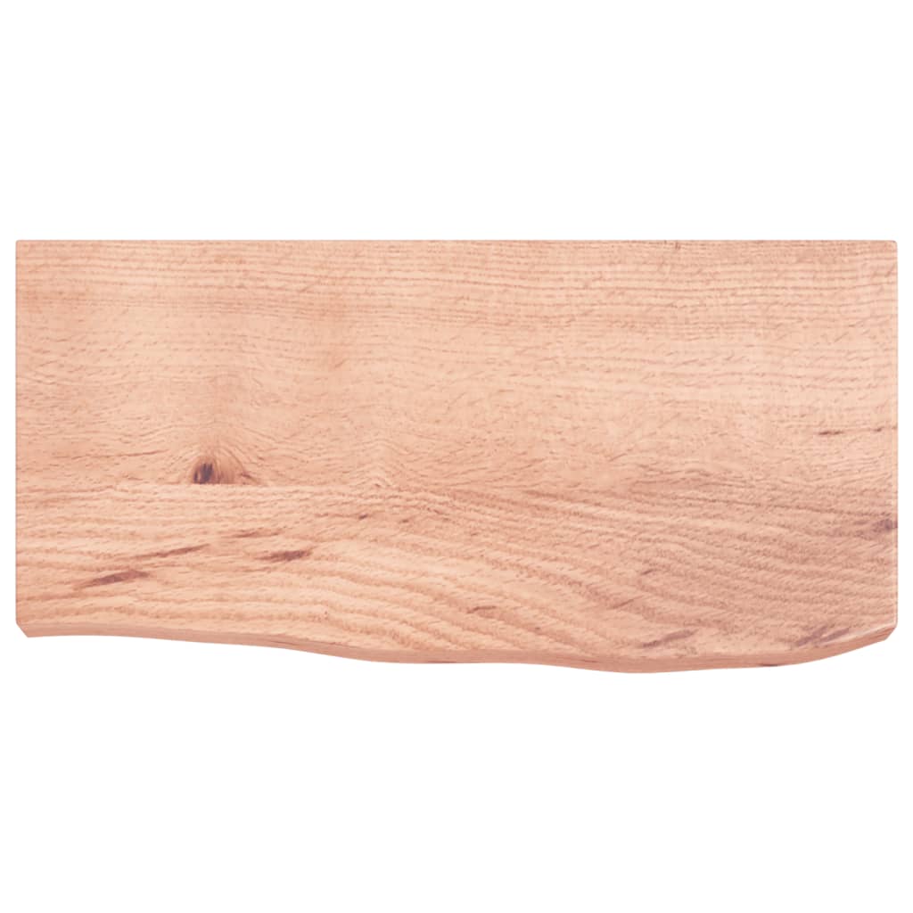 vidaXL Blat de baie, maro deschis, 60x30x(2-6) cm, lemn masiv tratat vidaXL Blat de baie, maro deschis, 60x30x(2-6) cm, lemn masiv tratat