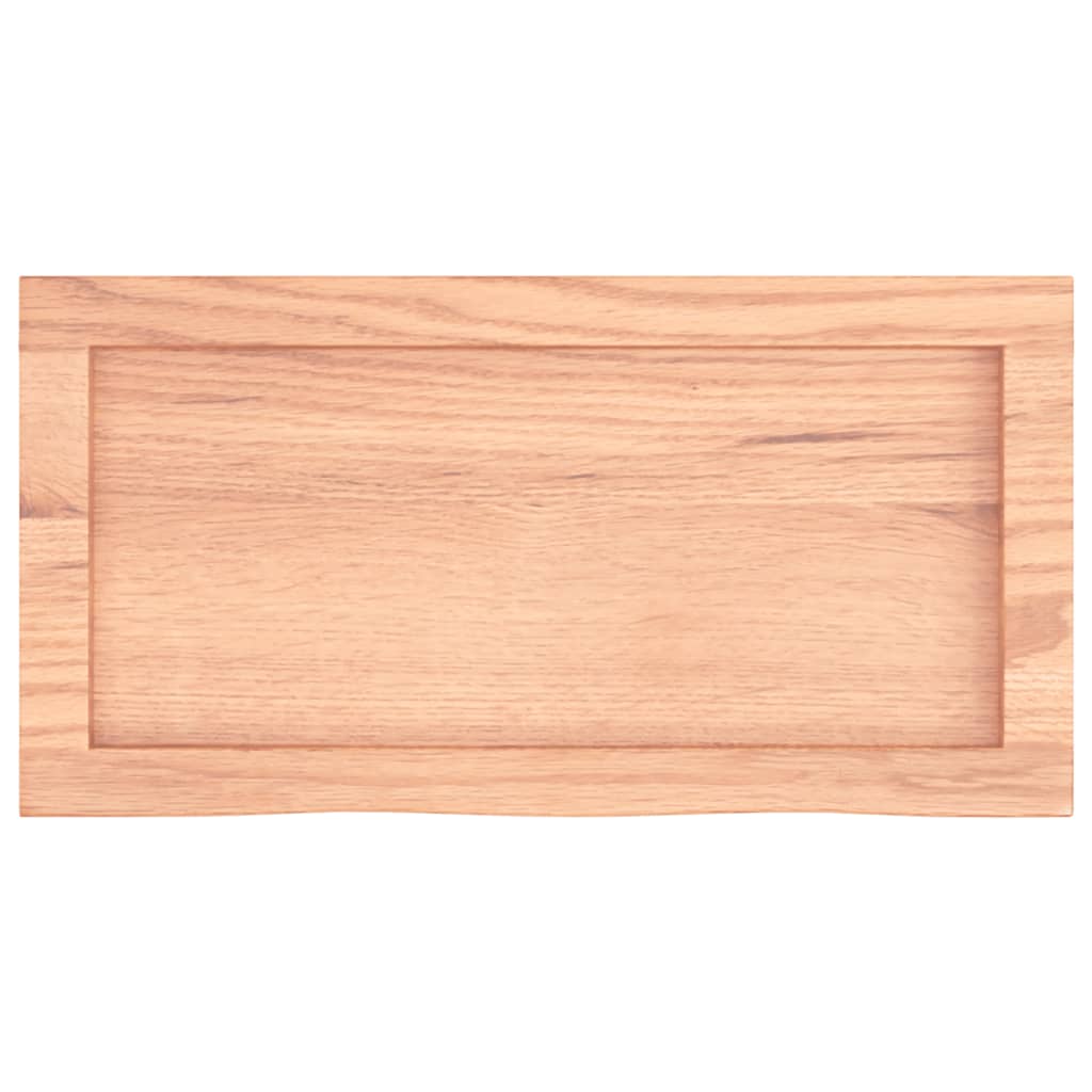 vidaXL Blat de baie, maro deschis, 60x30x(2-6) cm, lemn masiv tratat vidaXL Blat de baie, maro deschis, 60x30x(2-6) cm, lemn masiv tratat