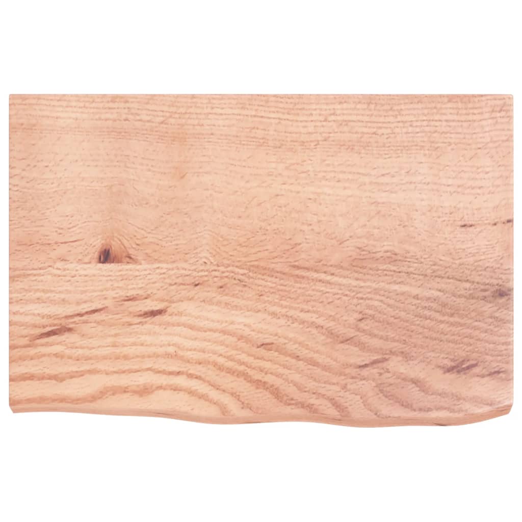 vidaXL Blat de baie, maro deschis, 60x40x(2-4) cm, lemn masiv tratat vidaXL Blat de baie, maro deschis, 60x40x(2-4) cm, lemn masiv tratat
