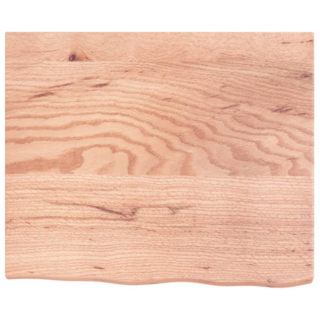 vidaXL Blat de baie, maro deschis, 60x50x(2-4) cm, lemn masiv tratat