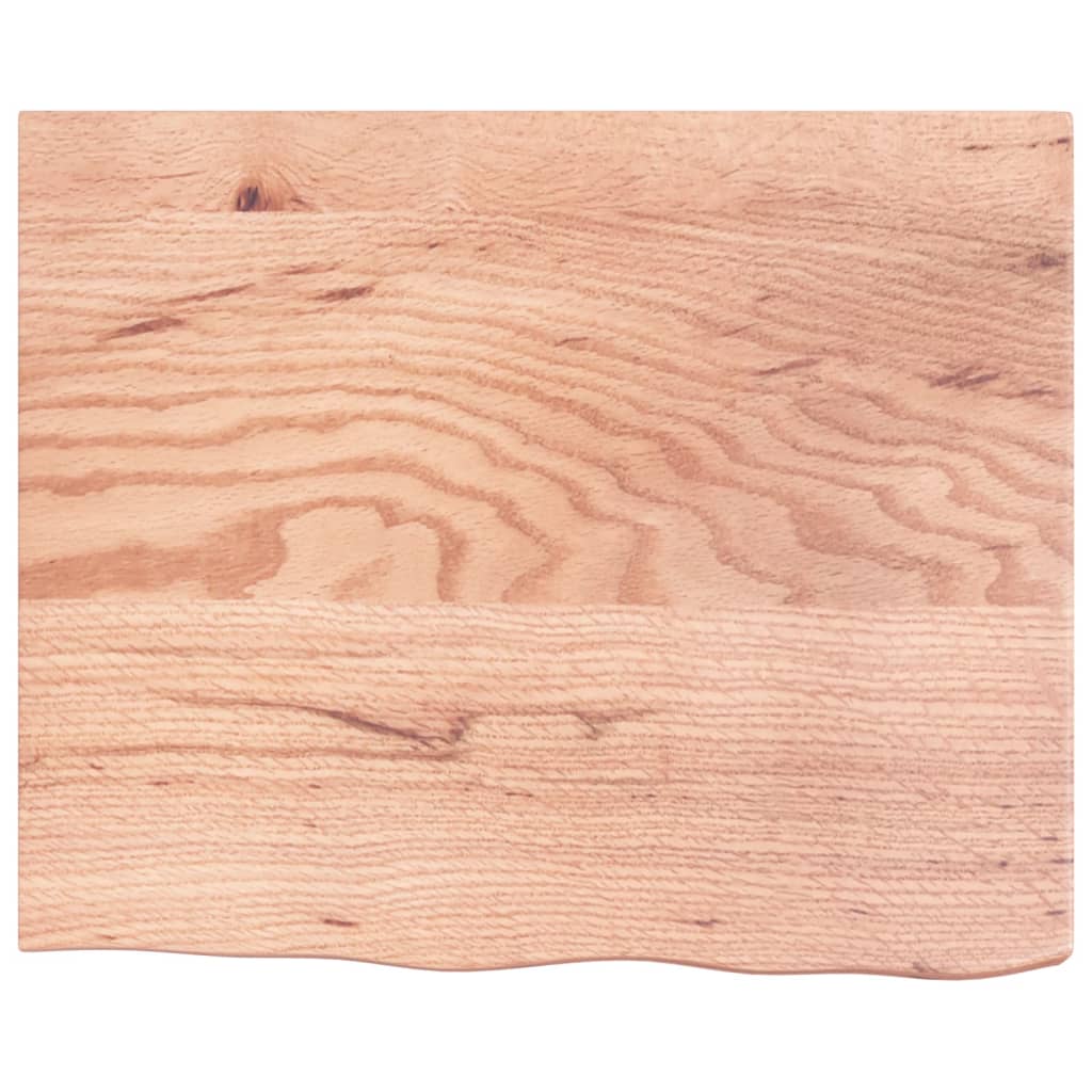 vidaXL Blat de baie, maro deschis, 60x50x(2-6) cm, lemn masiv tratat vidaXL Blat de baie, maro deschis, 60x50x(2-6) cm, lemn masiv tratat