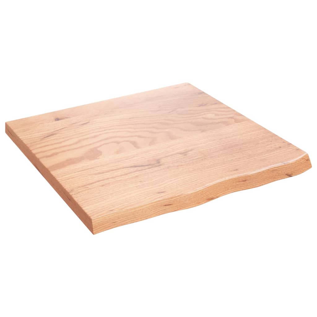 vidaXL Blat de baie, maro deschis, 60x60x(2-4) cm, lemn masiv tratat vidaXL Blat de baie, maro deschis, 60x60x(2-4) cm, lemn masiv tratat