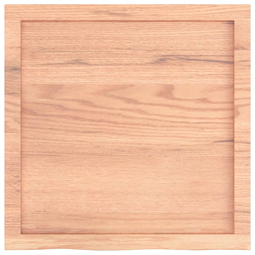 vidaXL Blat de baie, maro deschis, 60x60x(2-6) cm, lemn masiv tratat vidaXL Blat de baie, maro deschis, 60x60x(2-6) cm, lemn masiv tratat