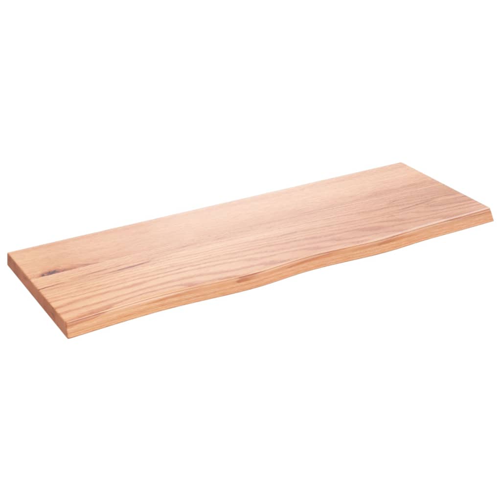 vidaXL Blat de baie, maro deschis, 80x30x2 cm, lemn masiv tratat vidaXL Blat de baie, maro deschis, 80x30x2 cm, lemn masiv tratat