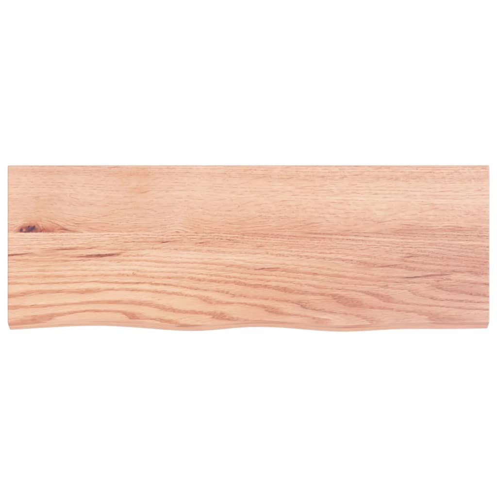 vidaXL Blat de baie, maro deschis, 80x30x(2-4) cm, lemn masiv tratat