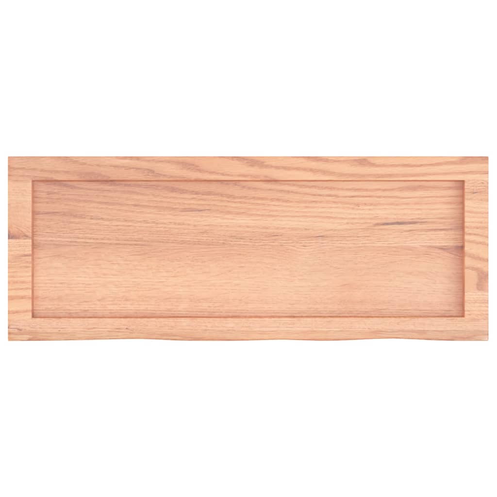 vidaXL Blat de baie, maro deschis, 80x30x(2-4) cm, lemn masiv tratat